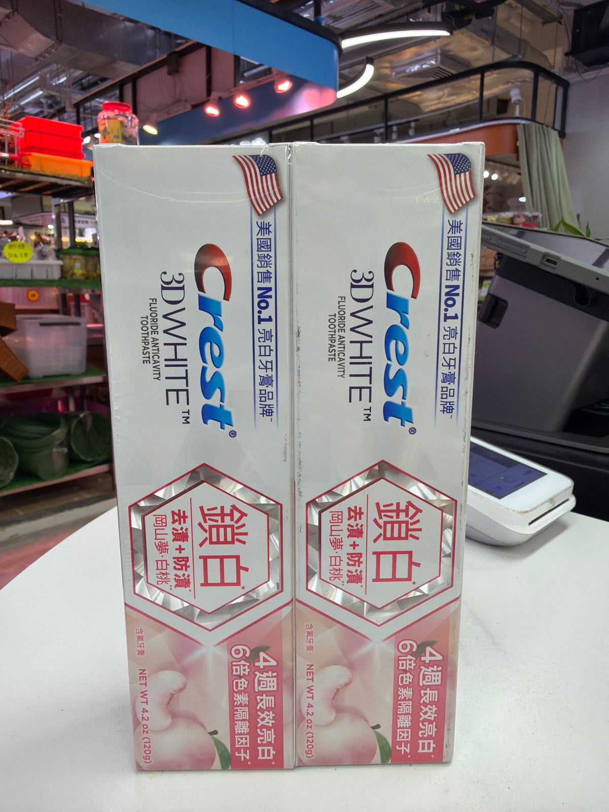 Crest 3D White Fluoride Anticavity Toothpaste Twin Pack 2x120g