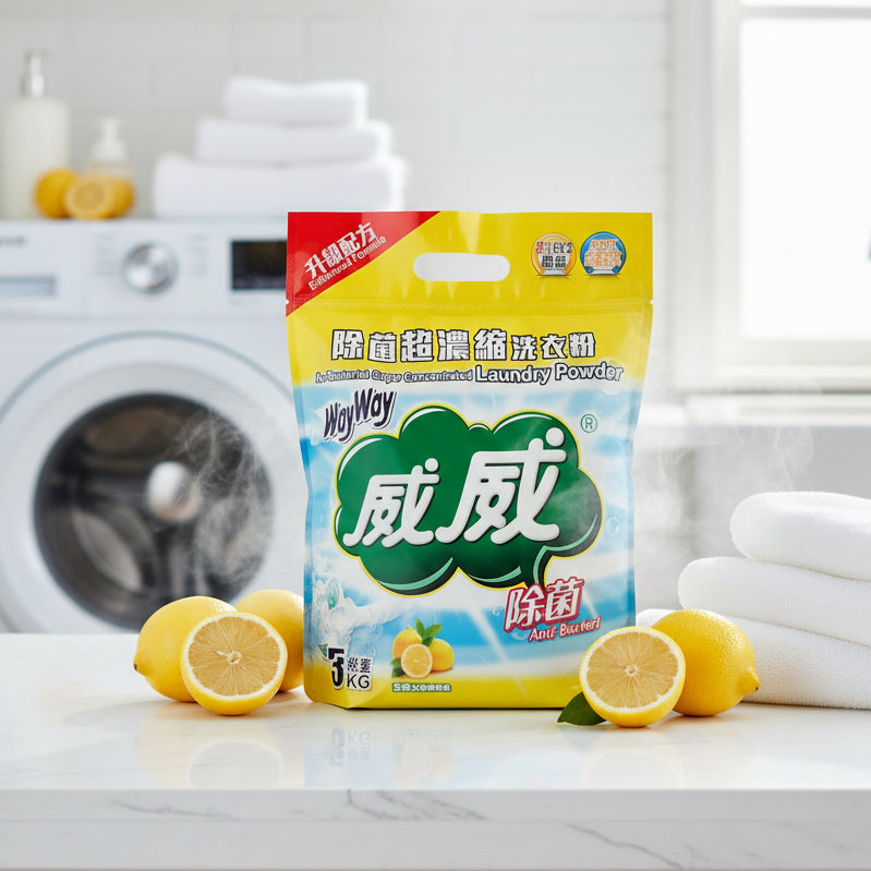 Way Way Anti-Bacterial Super Concentrated Laundry Powder Lemon 3Kg