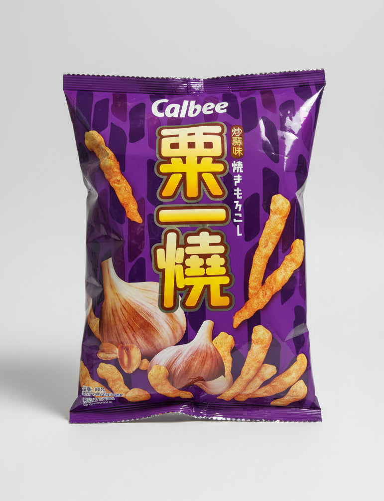 Calbee Fried Garlic Flavour Grill-A-Corn Chips 80G