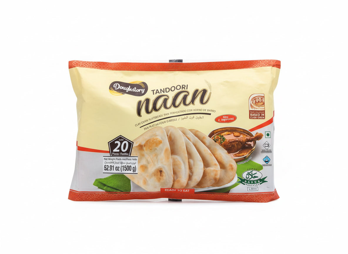 Doughstory Tandoori Naan 1500G 20pcs