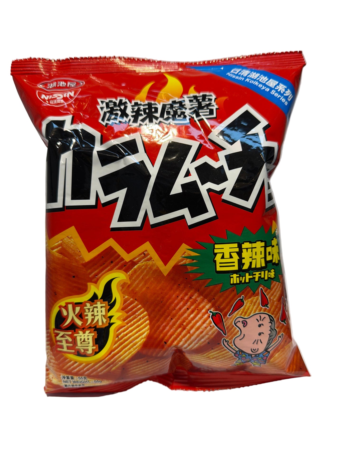 Nissin hot Chilli Flavour Potato Chips 55G