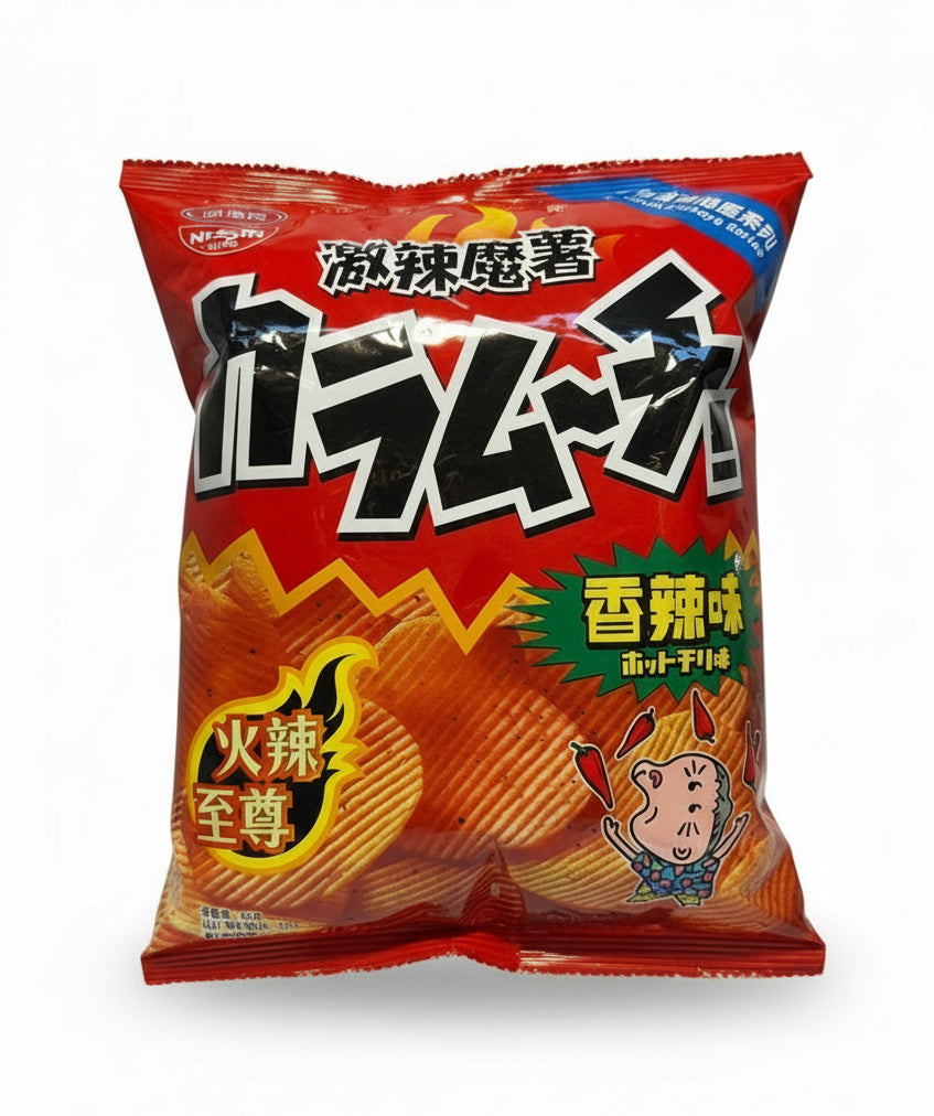 Nissin hot Chilli Flavour Potato Chips 55G