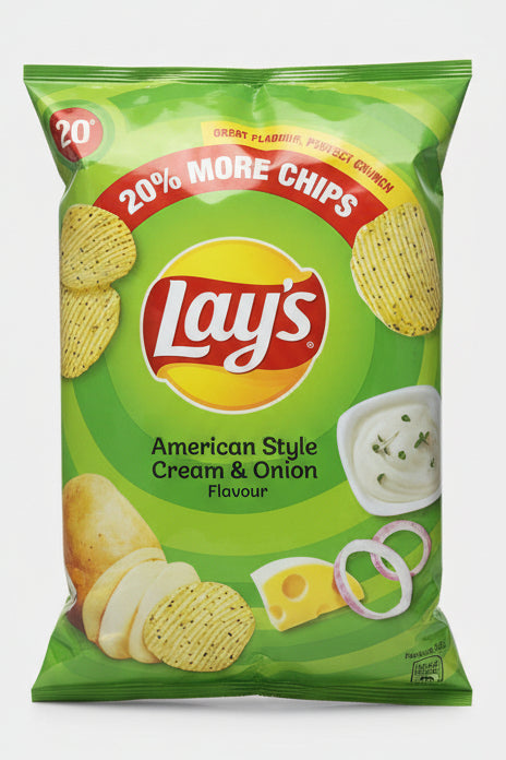 Lay’s American Style Cream & Onion Flavour Chips 48G