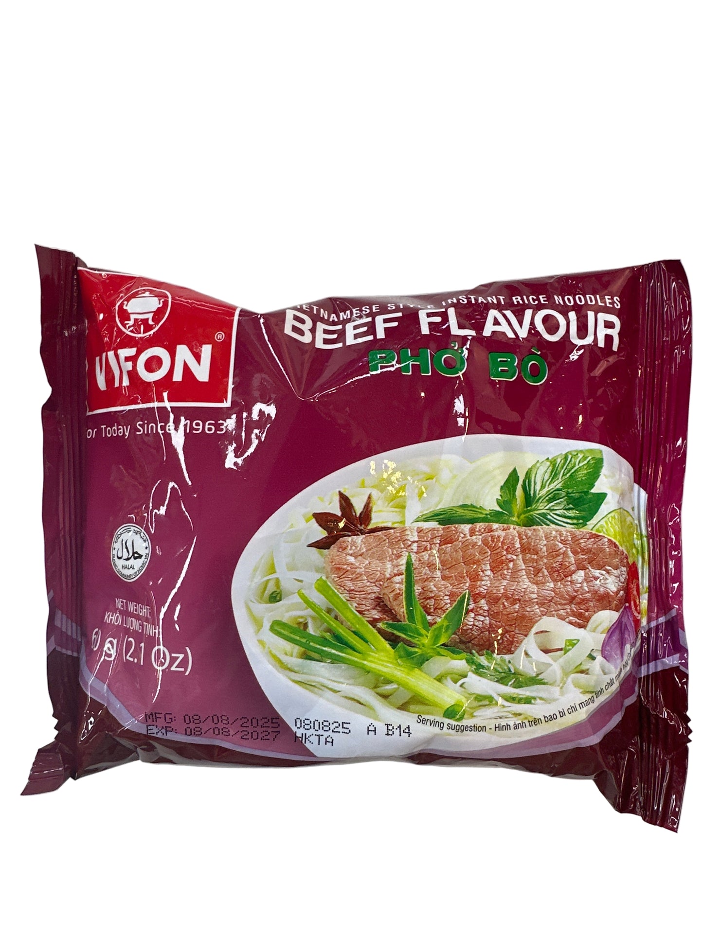 Vietnamese Stye Instant Rice Noodles Beef Flavour Pho Bo