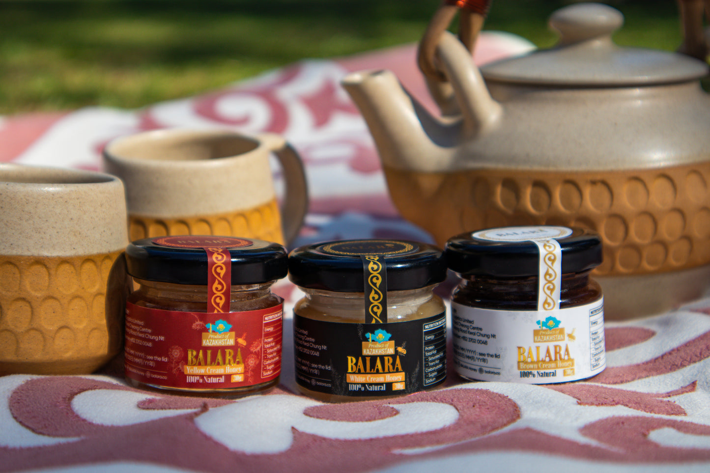 Cream Honey Trio - 100% Organic Assortment Honey, 30g