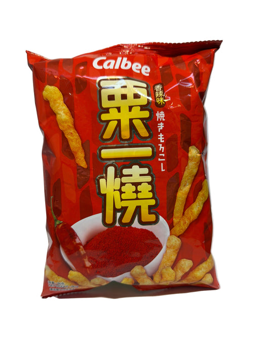 Calbee Hot & Spicy Flavour Grill-A-Corn Chips 80G