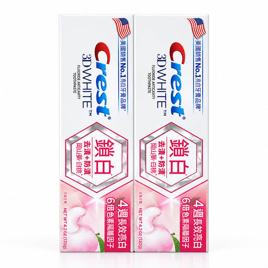 Crest 3D White Fluoride Anticavity Toothpaste Twin Pack 2x120g