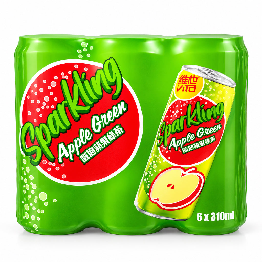 Vita Sparkling Apple Green Tea Drink 6x310ml