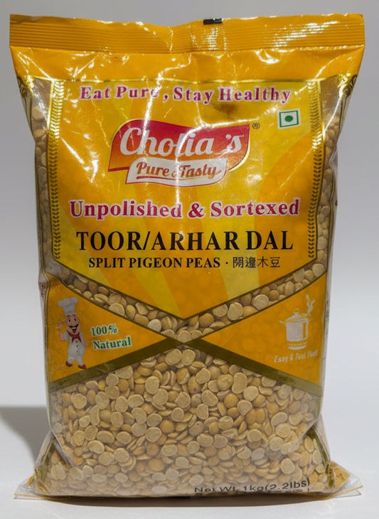 Cholia’s Split Pigeon Peas 1Kg (Toor/Arhar Dal)