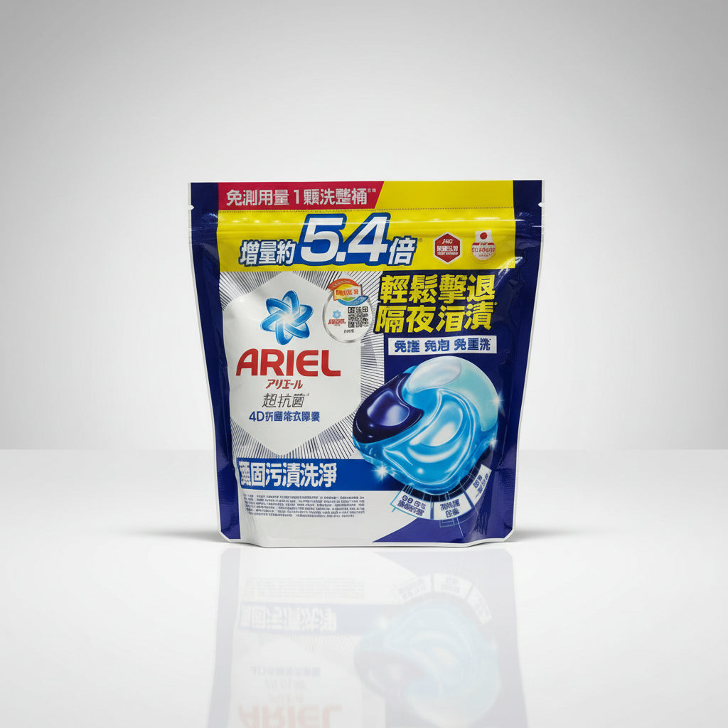 Ariel 4d Anti-bacterial Pods 60ct (blue)
