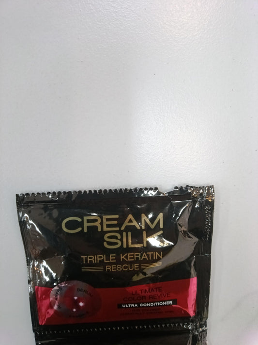Cream silk triple ketatin