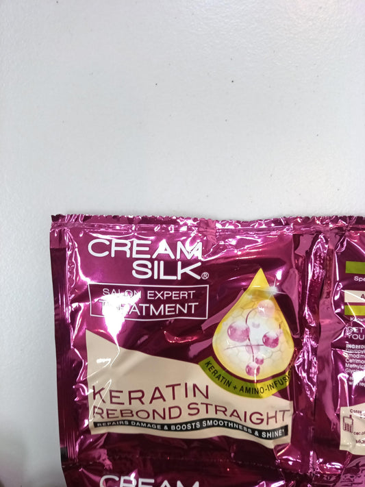 Cream silk keratin rebond straight