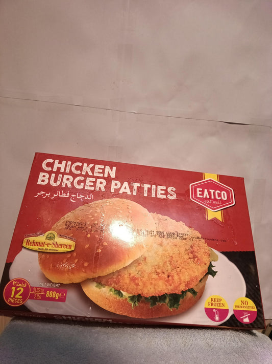 Chicken burger patties