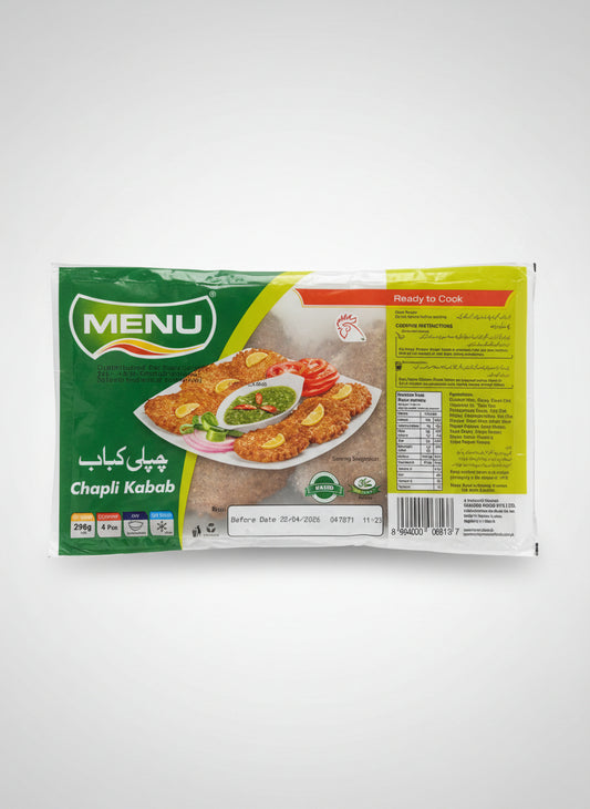 Menu Chapli Kabab 4pcs (Halal)