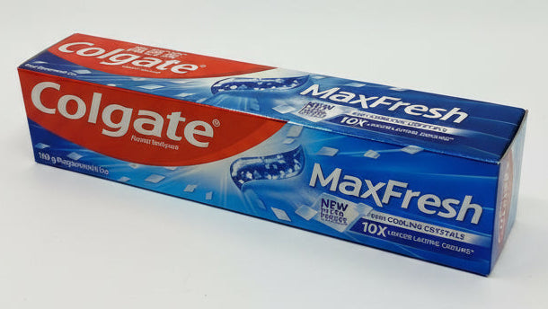 Colgate Fluoride Toothpaste MaxFresh with Cooling Crystals 10x Linger Lasting Cooling 160G