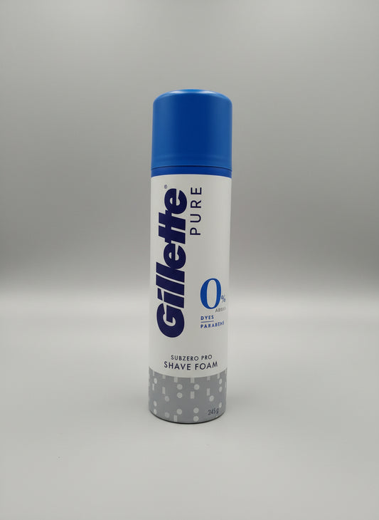 Gillette Pure 0% Added Shave Foam 245G
