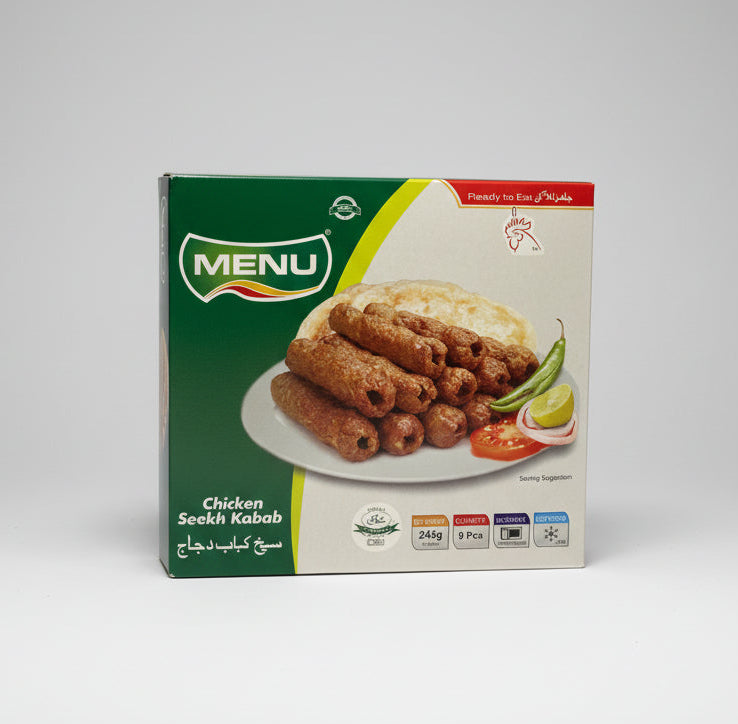 Menu Chicken Seekh Kabab 9pcs (Halal)