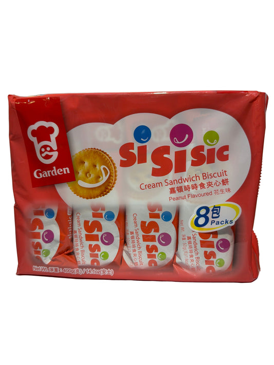 Garden Sisisic Cream Sandwich Biscuit Peanut Flavour 8 Packs