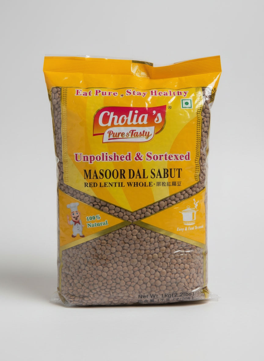 Red Lentil Whole 1Kg (Masoor Dal Sabut)
