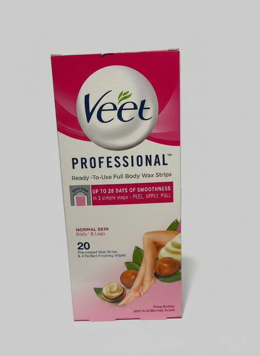 Veet Ready-To-Use Full Body Wax Strips 20Strips