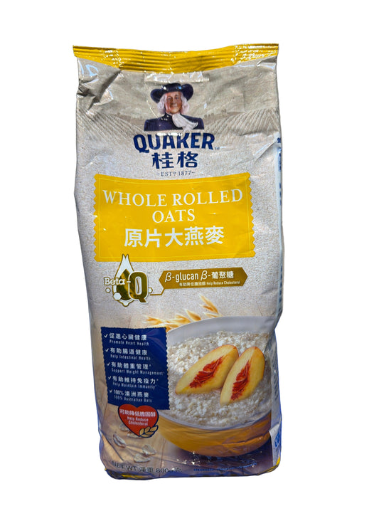 Quaker Whole Rolled Oats 800G