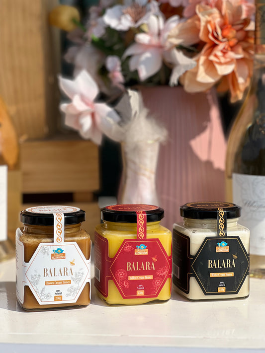 Cream Honey Trio - 100% Organic Assortment Honey